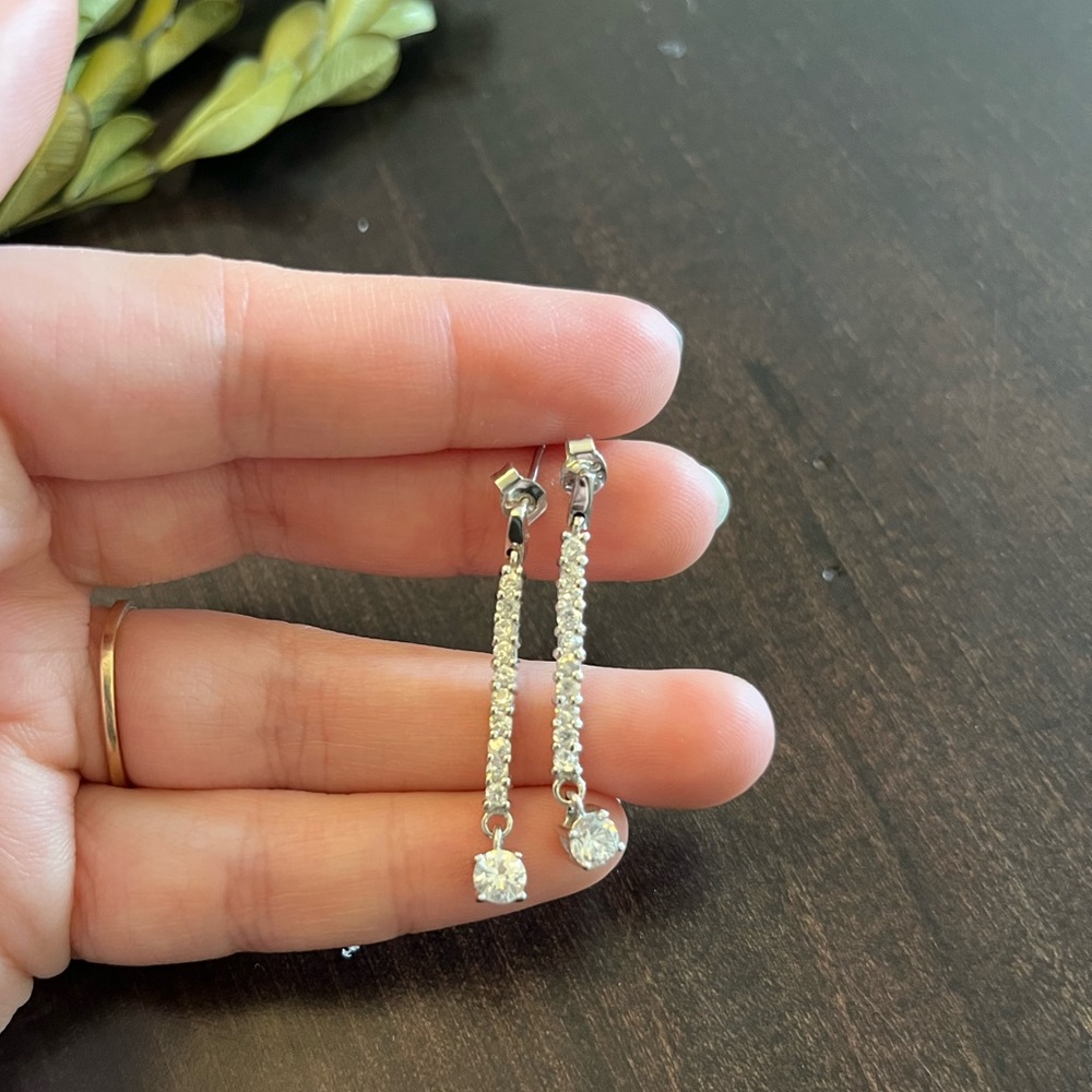 Cubic Zirconium Dangle Earrings